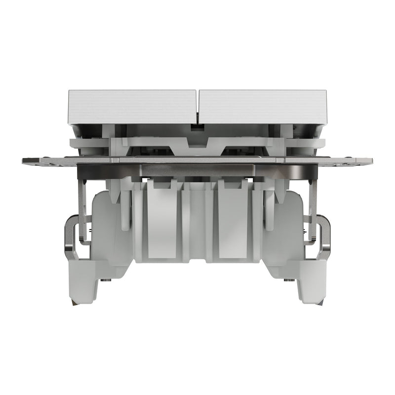 EPH1300161 Roller blind pushbutton screwless terminals, wo frame, aluminium - Gabby Electric