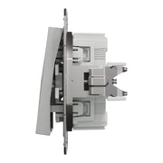 EPH1300161 Roller blind pushbutton screwless terminals, wo frame, aluminium - Gabby Electric