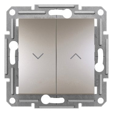 EPH1300369 Schneider Electric Asfora Roller Blind Pushbutton, Screwless Terminals, Without Frame, Bronze