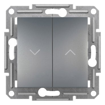 EPH1300562 Schneider Electric Asfora Roller Blind Switch, Screwless Terminals, WO Frame, Steel