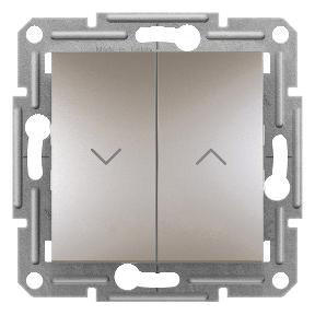 EPH1300569 Schneider Electric Asfora Roller Blind Switch, Screwless Terminals, WO Frame, Bronze
