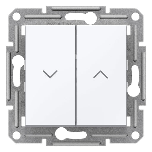 EPH1370521 Schneider Electric Asfora Two - Gang Switch 10AX Without Frame, white - Gabby Electric