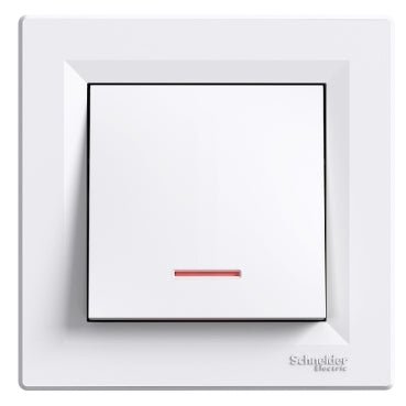 EPH1500321 Schneider Electric Asfora 1P 2Way Switch, 10AX Lift Terminals, Locator Light, White
