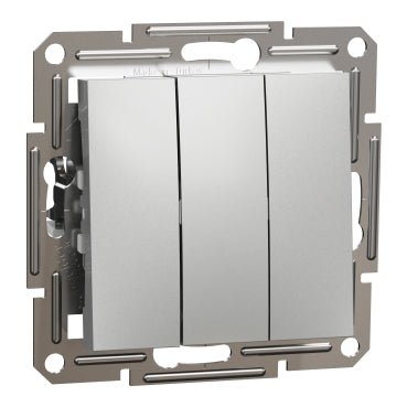 EPH2100161 Schneider Electric Asfora Switch 3 Circuits Without Frame, Aluminium
