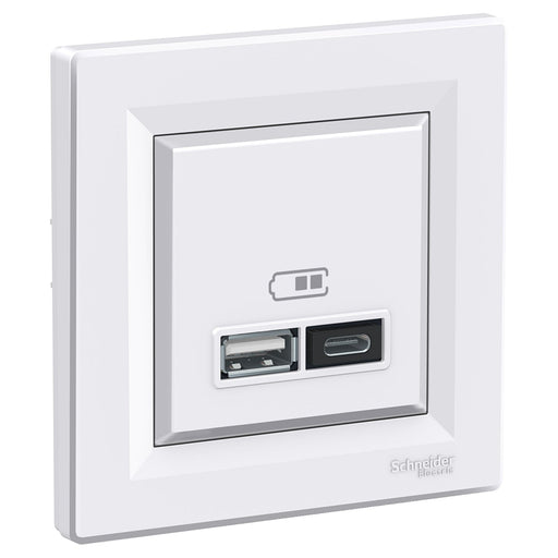 EPH2700321 Asfora - double USB charger 2.4 A - white - Gabby Electric