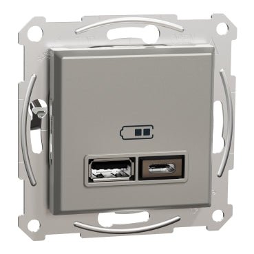EPH2700569 Schneider Electric Asfora Double USB Charger type A+C 21W, Bronze
