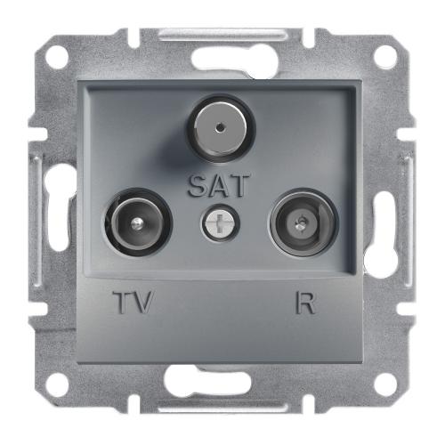 EPH3500162 Schneider Electric Asfora TV - R - SAT Ending Socket 1dB, Steel