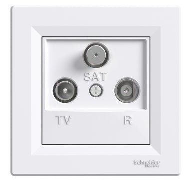 EPH3500221 Schneider Electric Asfora TV - R - SAT Intermediate Socket 4dB, White
