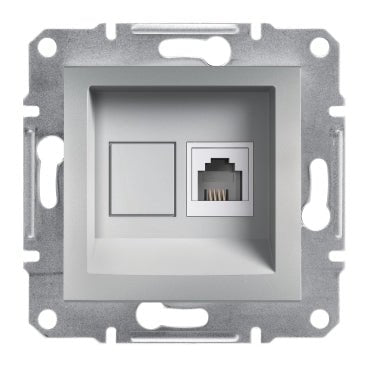 EPH4100161 Schneider Electric Asfora Telephone Socket RJ11, Aluminium