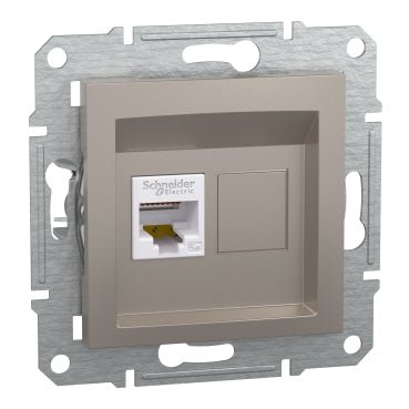 EPH4300169 Schneider Electric Asfora 1xRJ45 Cat5e UTP Socket, Bronze