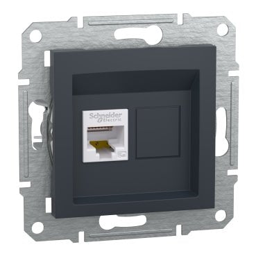 EPH4300171 Schneider Electric Asfora 1xRJ45 Cat5e UTP Socket, Anthracite