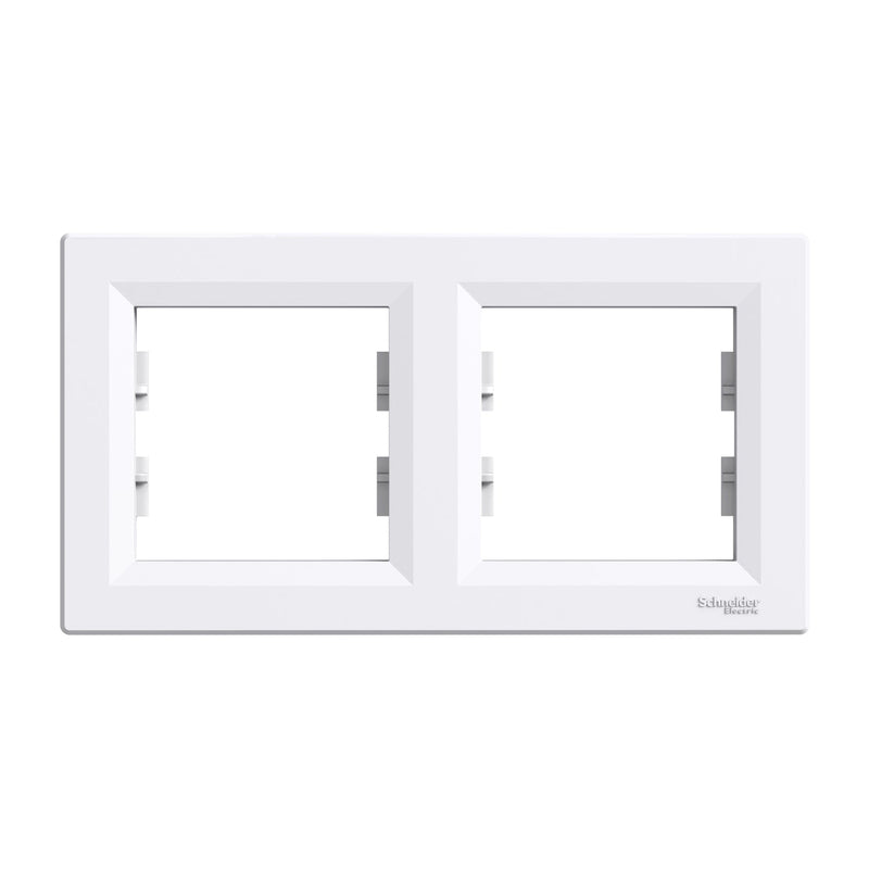 EPH5800221 Asfora - horizontal 2 - gang frame - white - Gabby Electric