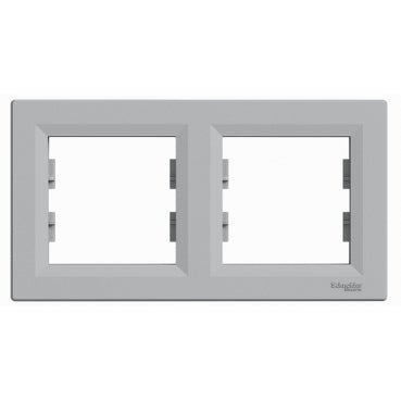 EPH5800261 Schneider Electric Asfora Horizontal Frame 2 Gang, Aluminium