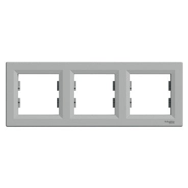 EPH5800361 Schneider Electric Asfora Horizontal Frame 3 Gang, Aluminium