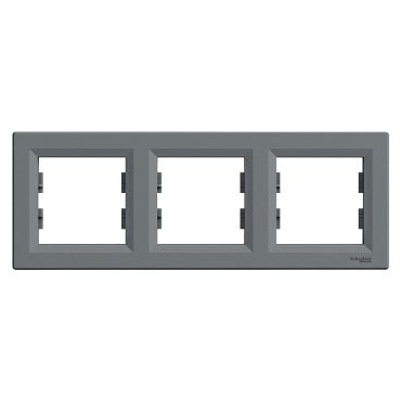 EPH5800362 Schneider Electric Asfora Horizontal Frame 3 Gang, Steel