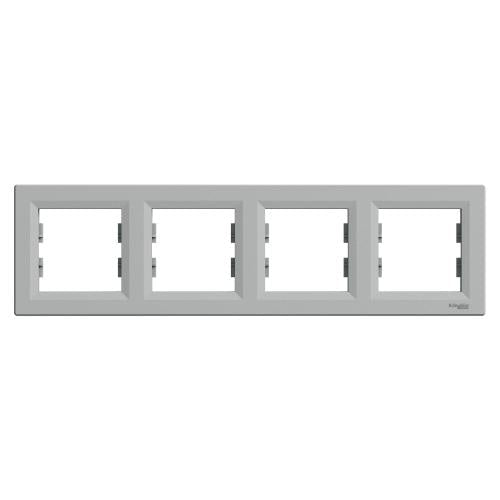 EPH5800461 Schneider Electric Asfora Horizontal Frame 4 Gang, Aluminium