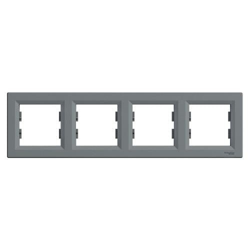 EPH5800462 Schneider Electric Asfora Horizontal Frame 4 Gang, Steel