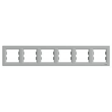 EPH5800661 Schneider Electric Asfora Horizontal Frame 6 Gang, Aluminium