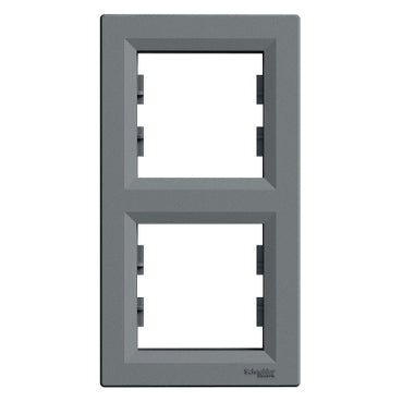EPH5810262 Schneider Electric Asfora Vertical Frame 2 Gang, Steel