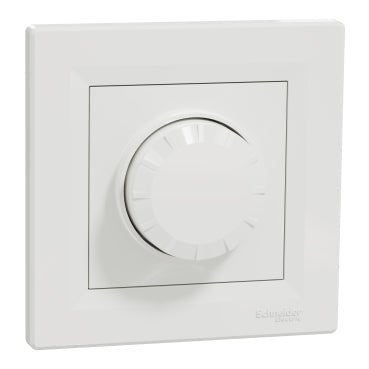 EPH6801121 Schneider Electric Asfora Rotary Dimmer Multiwire LED 230V 370W with Frame, White