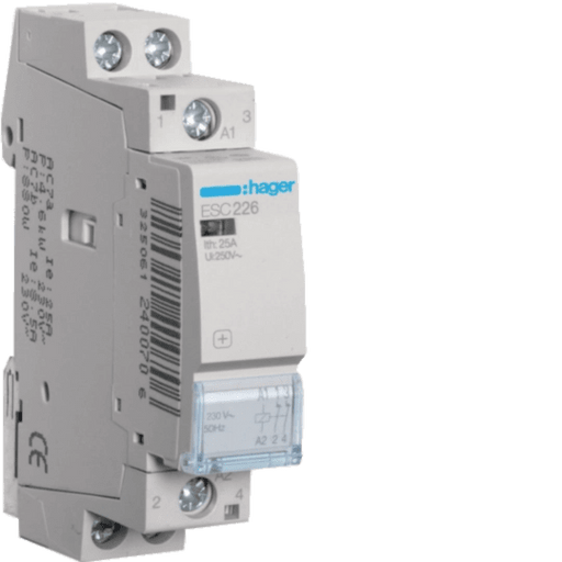 ESC226 Hager Contactor 25A, 2NC, 230V~50Hz - Gabby Electric