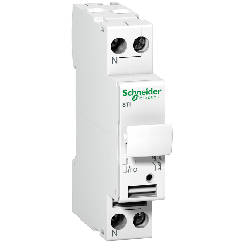 Schneider A9N15646 Acti9 STI 1P+N fuse-disconnector for 10.3x38mm fuse