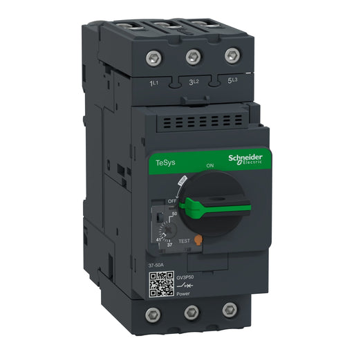 GV3P50 Motor circuit breaker, TeSys Deca, 3P, 37 to 50A, thermal magnetic, EverLink terminals - Gabby Electric