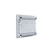 HL12P01 Hager Volta flush distribution board enclosure, rear view with cable knockouts
