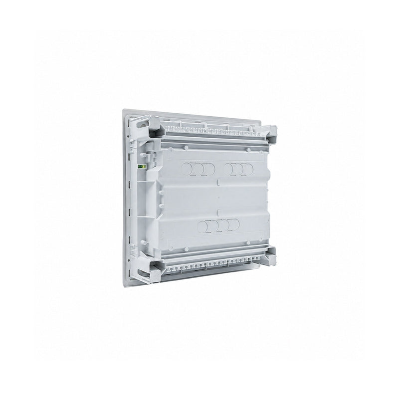 HL12P01 Hager Volta flush distribution board enclosure, rear view with cable knockouts