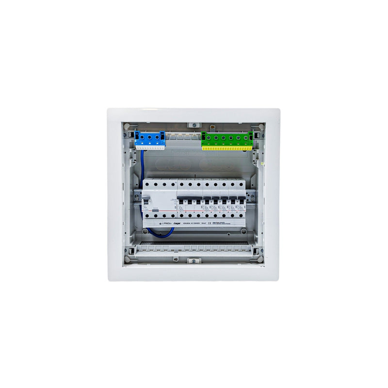 HL12P01 distribution board internal wiring, 3-phase busbar comb, neutral and earth bars