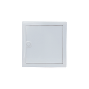 HL12P02 pre-wired distribution board, Hager Volta IP30 flush enclosure, closed white steel door