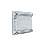 HL12P02 Hager Volta flush distribution board enclosure, rear view with cable knockouts