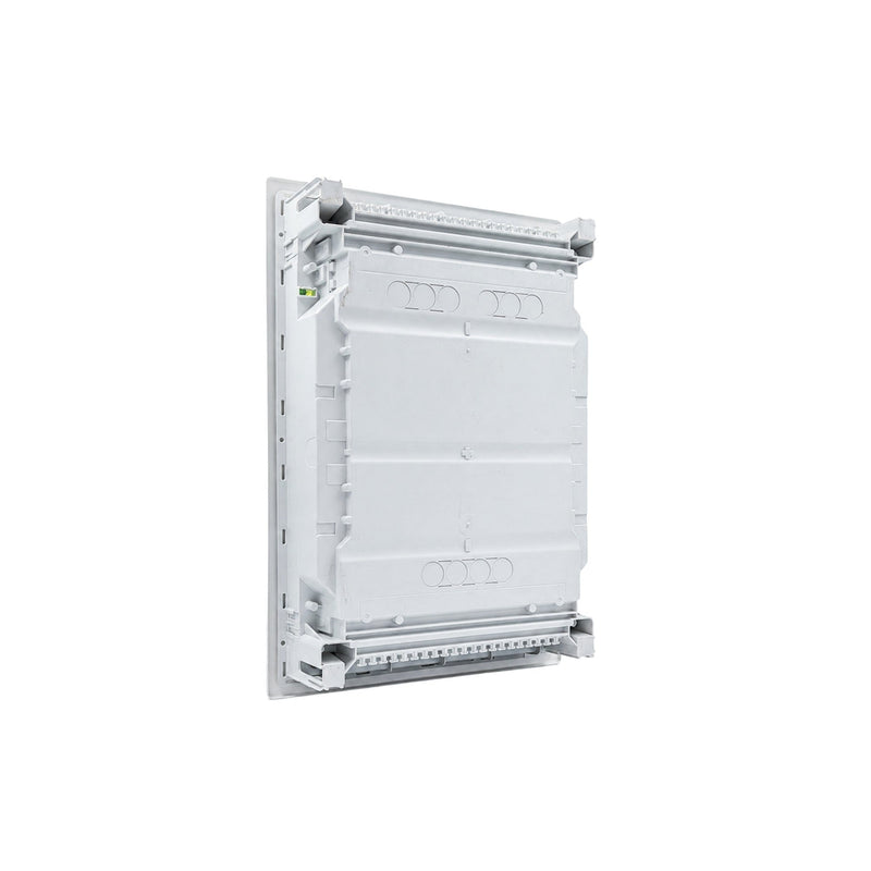 HL24P01 Hager Volta flush distribution board enclosure, rear view with cable knockouts