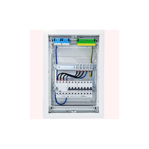HL24P01 distribution board internal wiring, 3-phase busbar comb, neutral and earth bars