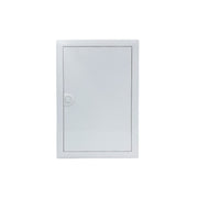 HL24P02 pre-wired distribution board, Hager Volta IP30 flush enclosure, closed white steel door