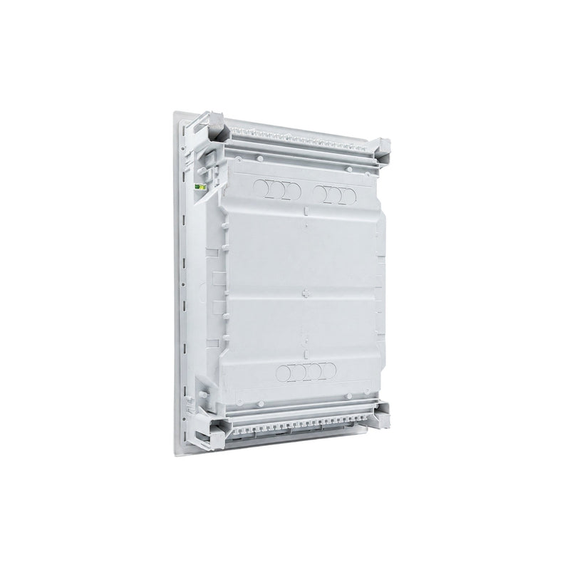 HL24P02 Hager Volta flush distribution board enclosure, rear view with cable knockouts