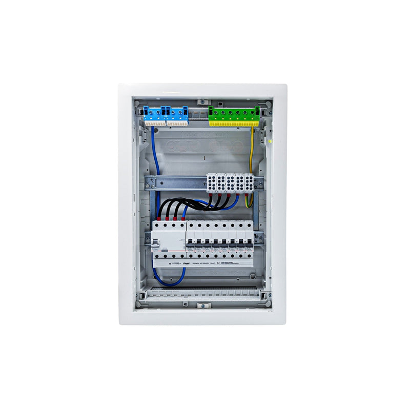 HL24P02 distribution board internal wiring, 3-phase busbar comb, neutral and earth bars
