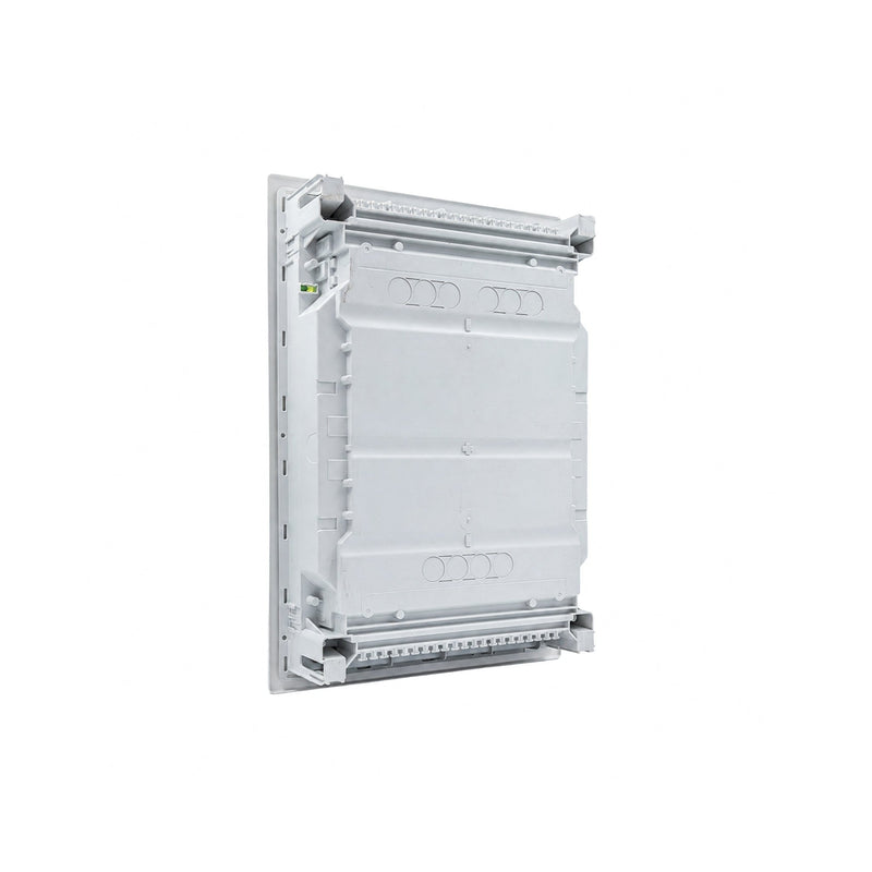 HL24P03 Hager Volta flush distribution board enclosure, rear view with cable knockouts
