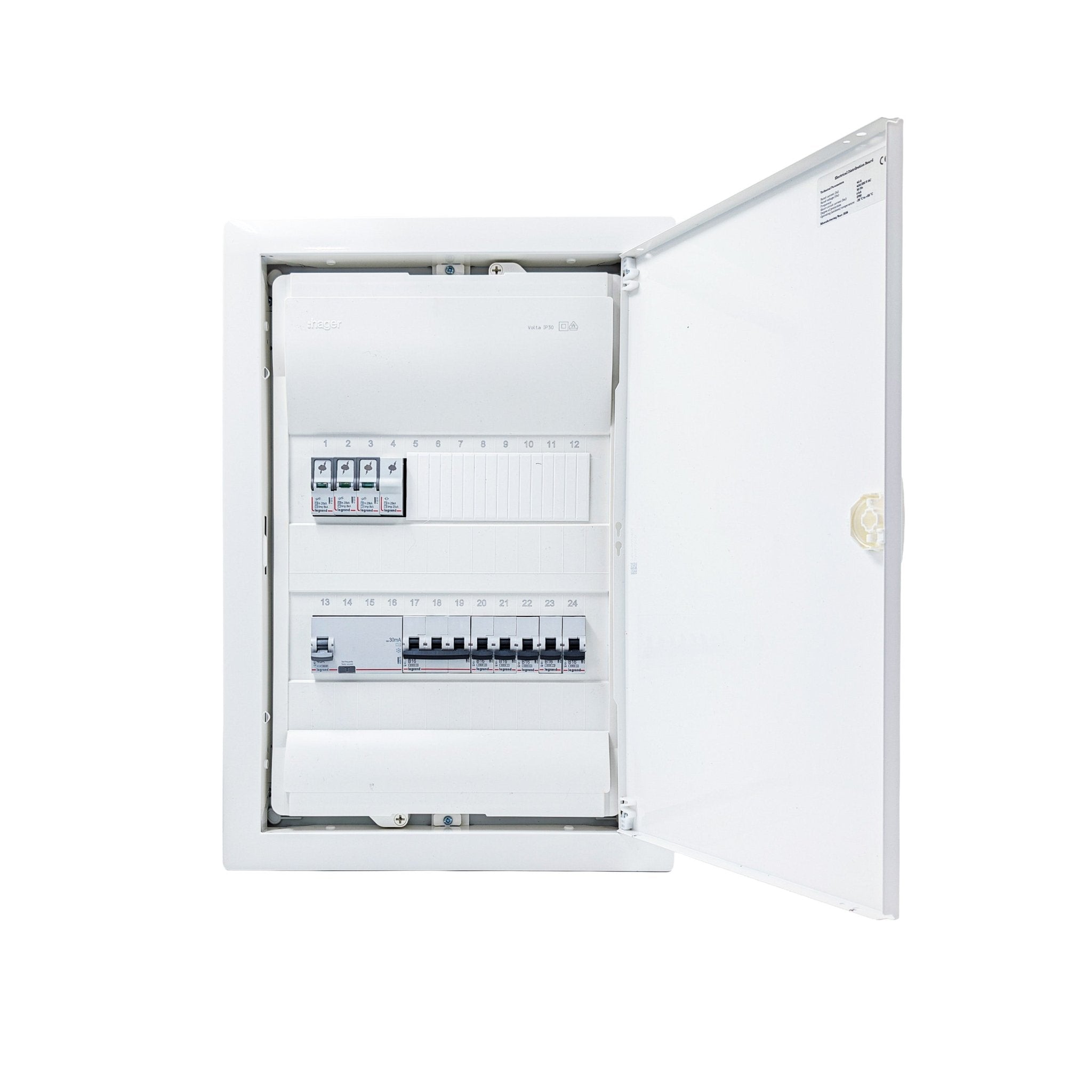 HL24P03 24-Module Pre-Wired Distribution Board SPD 40A RCD IP30 — Gabby ...