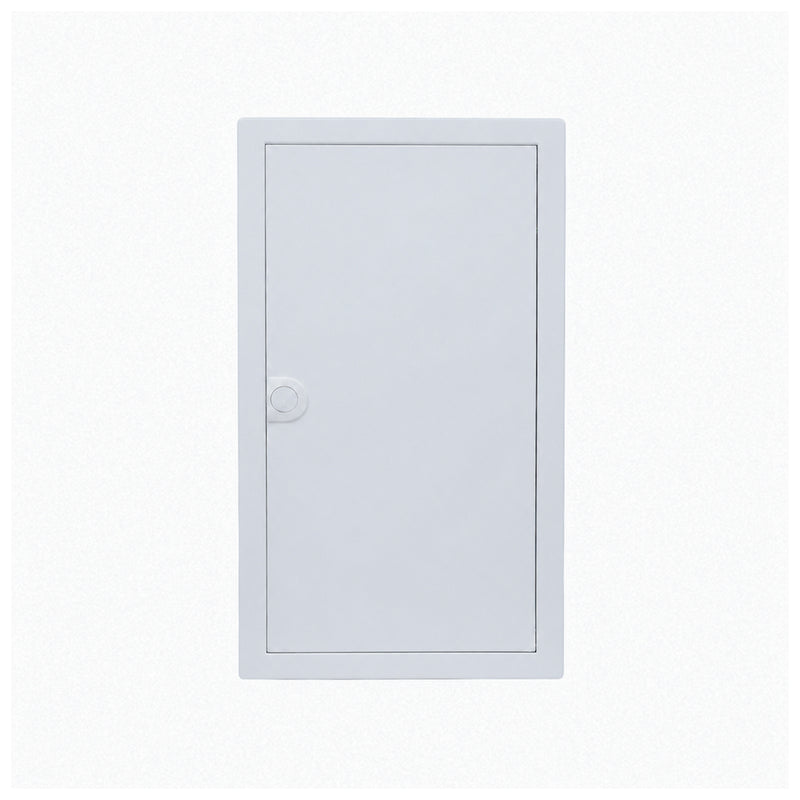 HL36P01 pre-wired distribution board, Hager Volta IP30 flush enclosure, closed white steel door