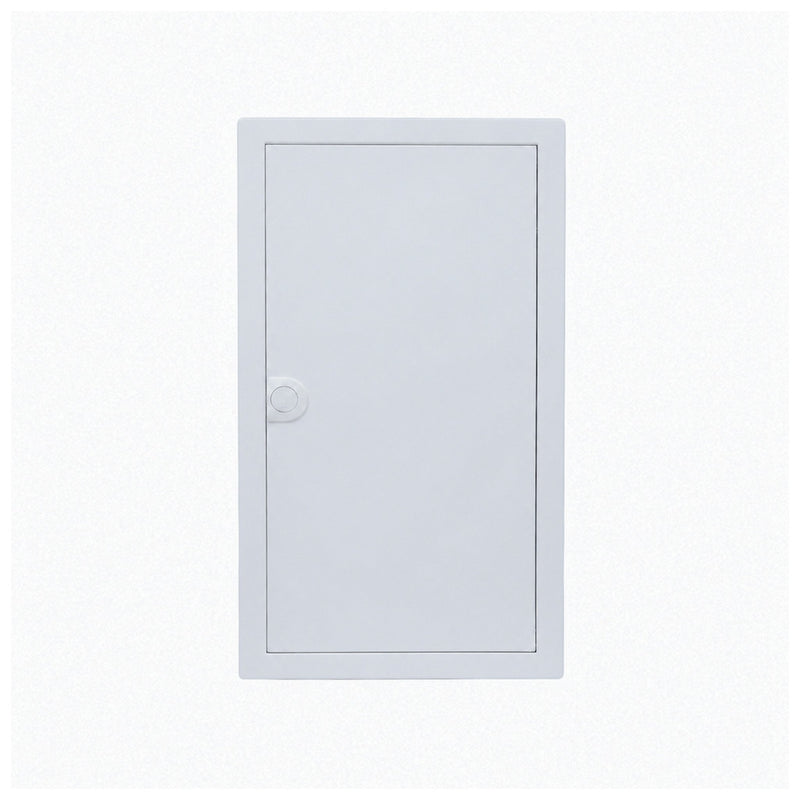 HL36P01 pre-wired distribution board, Hager Volta IP30 flush enclosure, closed white steel door