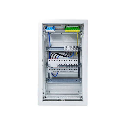 HL36P01 distribution board internal wiring, 3-phase busbar comb, neutral and earth bars