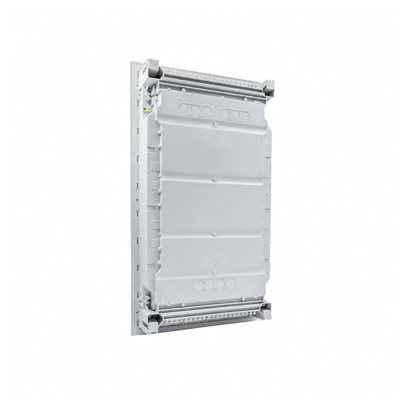 HL36P01 Hager Volta flush distribution board enclosure, rear view with cable knockouts