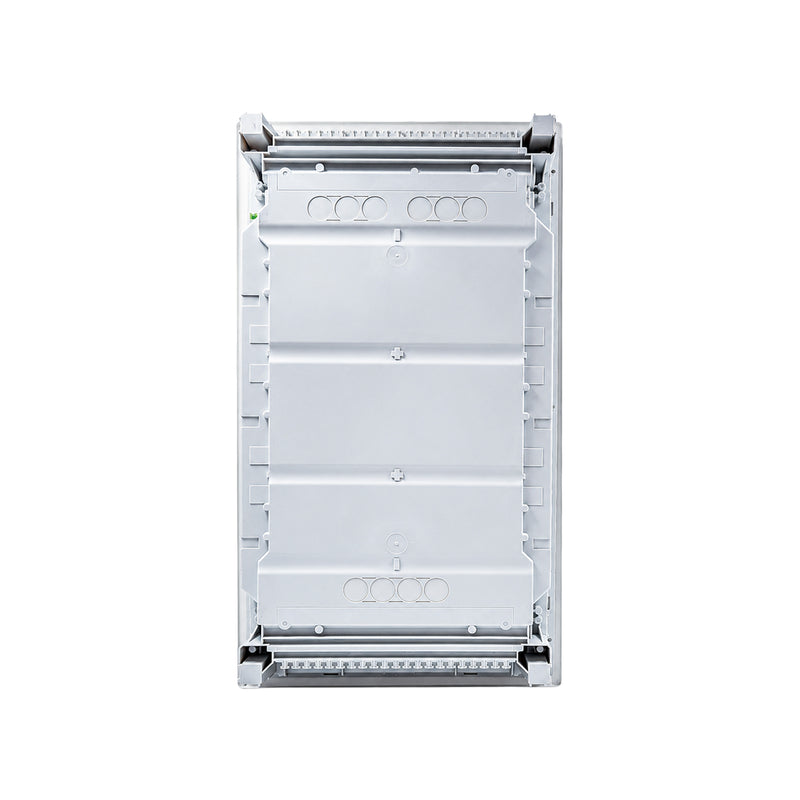 HL36P01 Hager Volta flush enclosure back panel with cable knockouts