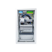 HL36P02 distribution board internal wiring, 3-phase busbar comb, neutral and earth bars