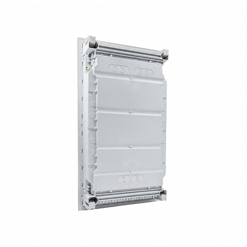 HL36P02 Hager Volta flush distribution board enclosure, rear view with cable knockouts