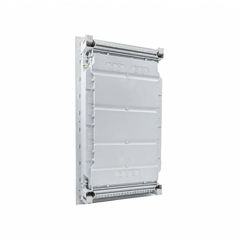 HL36P02 Hager Volta flush distribution board enclosure, rear view with cable knockouts