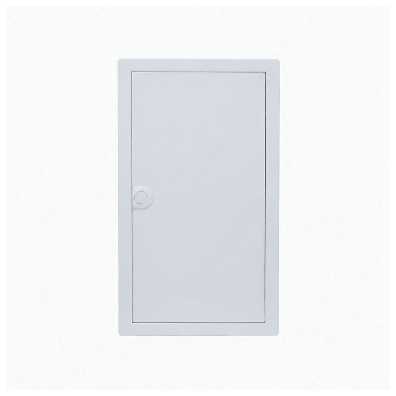 HL36P03 pre-wired distribution board, Hager Volta IP30 flush enclosure, closed white steel door