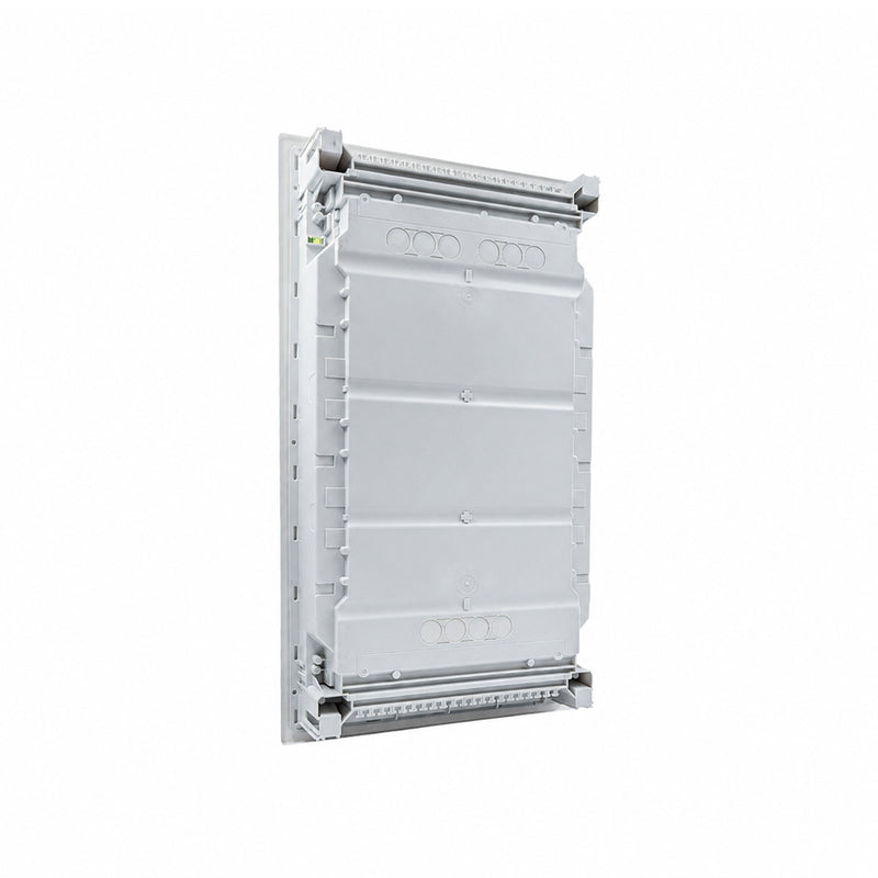 HL36P03 Hager Volta flush distribution board enclosure, rear view with cable knockouts