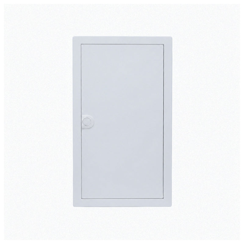 HL36P04 pre-wired distribution board, Hager Volta IP30 flush enclosure, closed white steel door